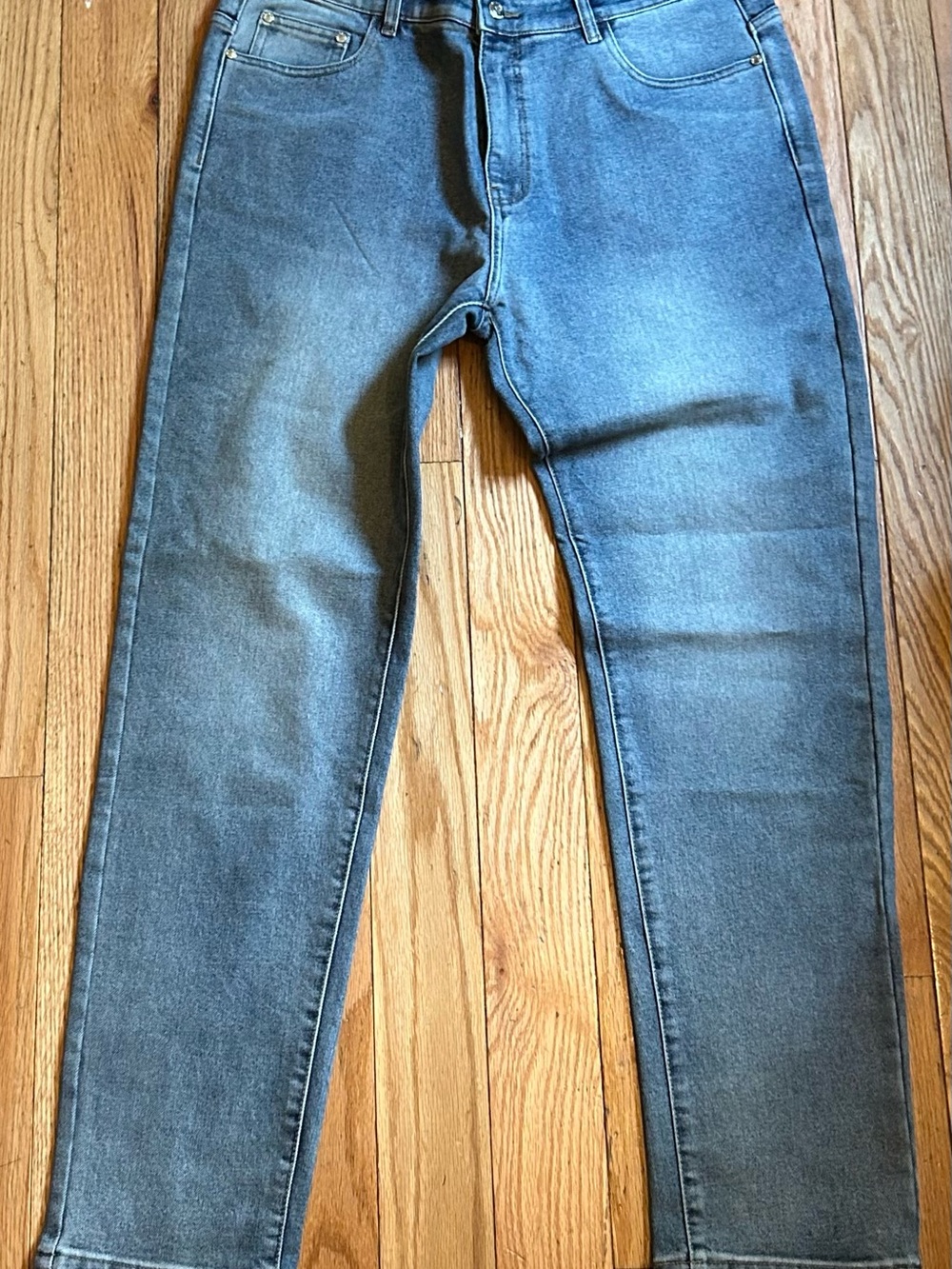 Moncler Slim Straight Jeans in Light Blue Wash